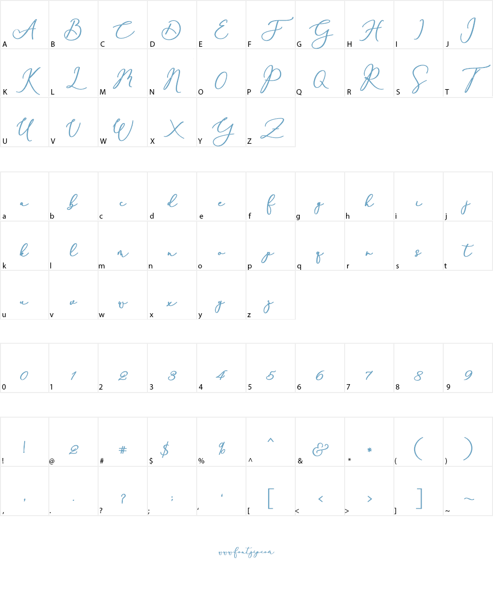 Rachela Bold Font Character